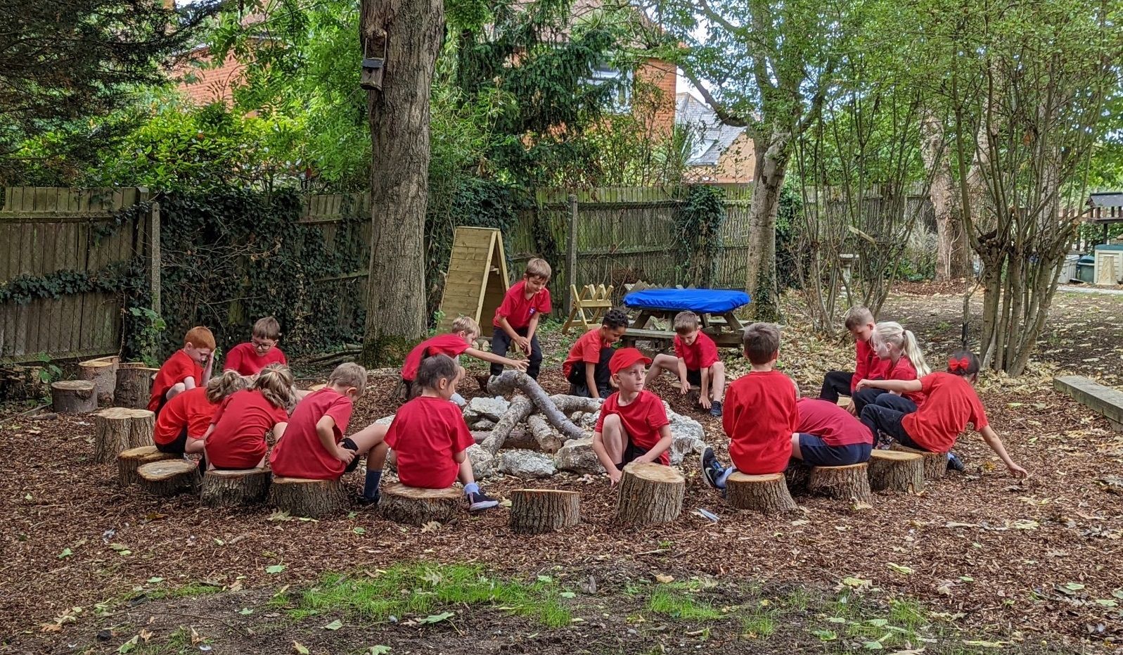 Hatfield Peverel junior school pupils make the most of their new outdoor classroom