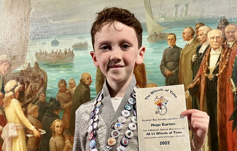 Platinum award for young history fan who visited 53 museums across Kent