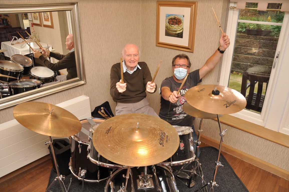 Halstead drummer relives past thanks to care home granted wish