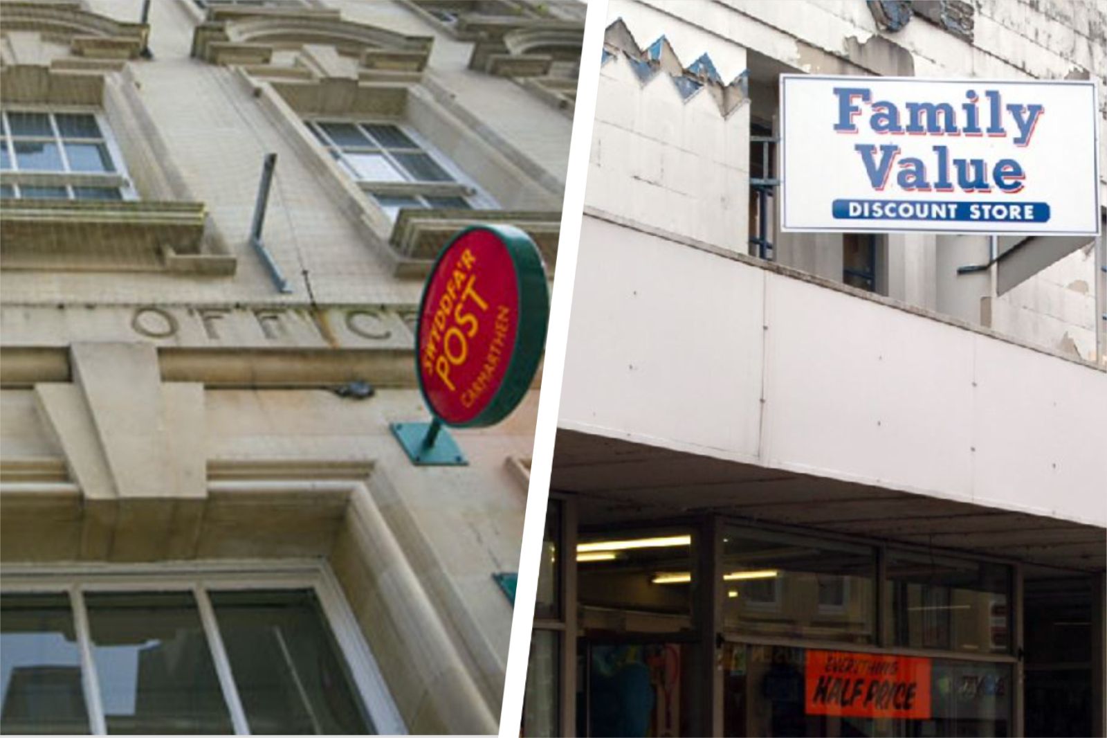 Questions over future of two large empty Carmarthen town centre buildings