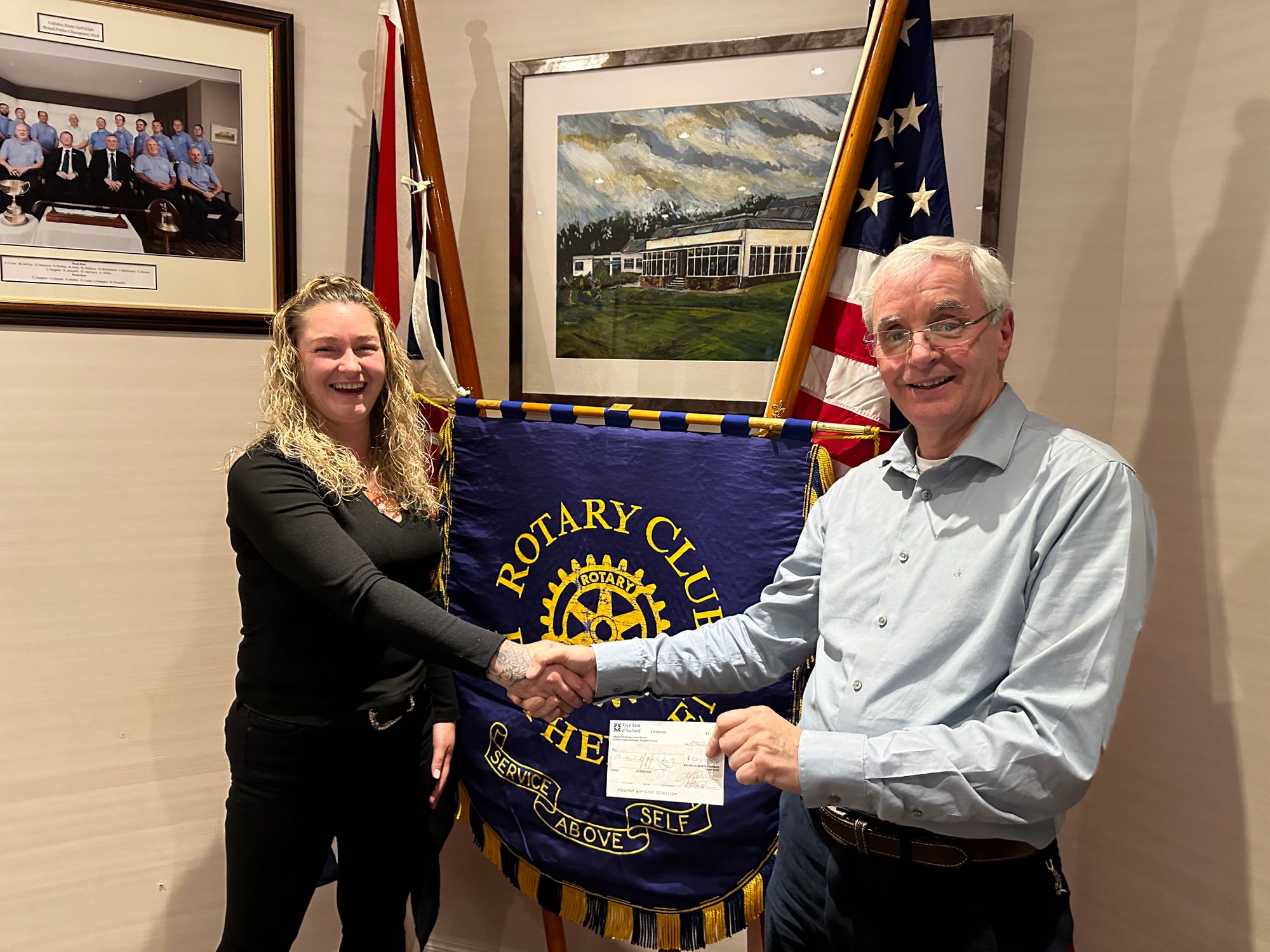 Rutherglen rotary hear about good work of Burnhill group