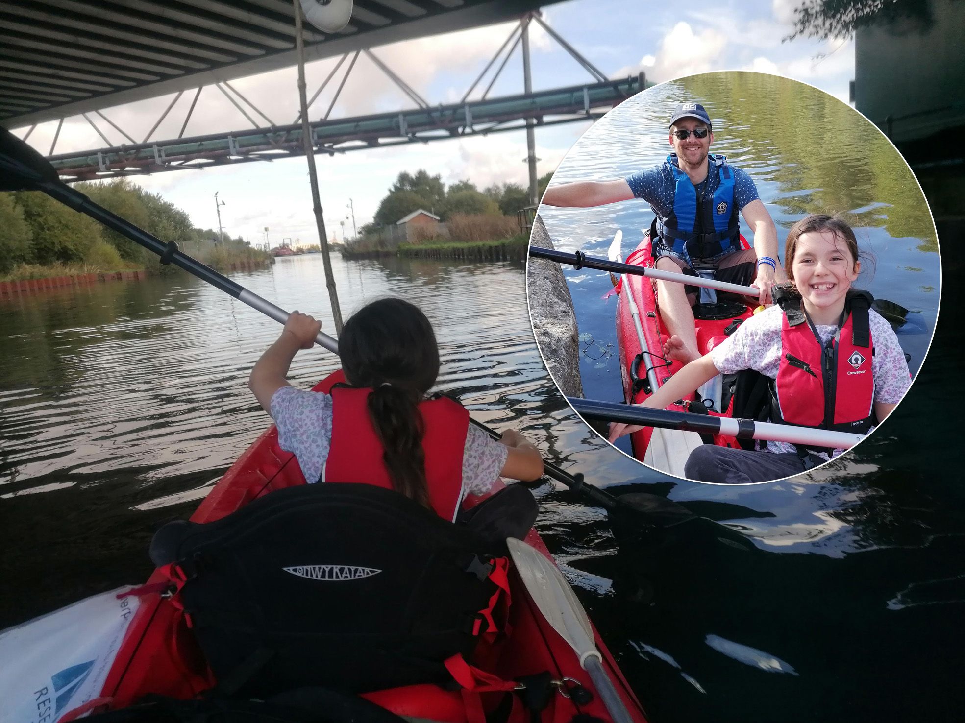 Father and daughter kayak from Liverpool to Goole for mum with debilitating disease