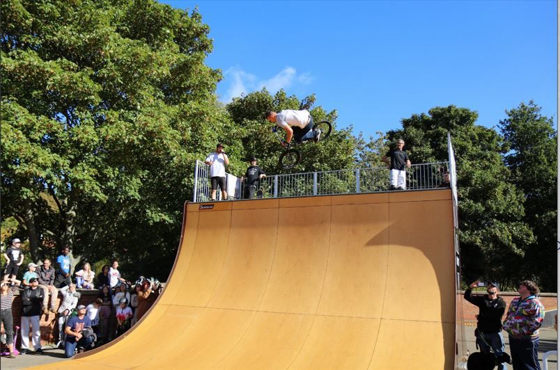 Skatepark in Malton reopens following an 18 month campaign to restore the half pipe