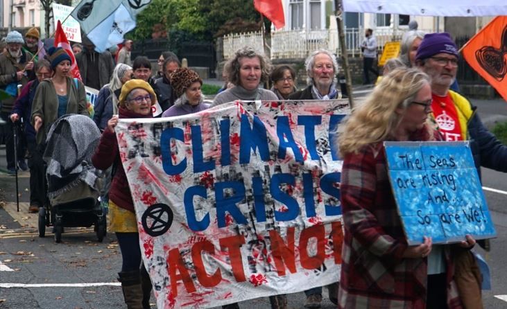 West Wales Climate Coalition holds Cop27 demonstration in Carmarthen