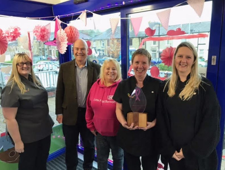 Littleborough and Milnrow shop fronts turn pink for cancer awareness month