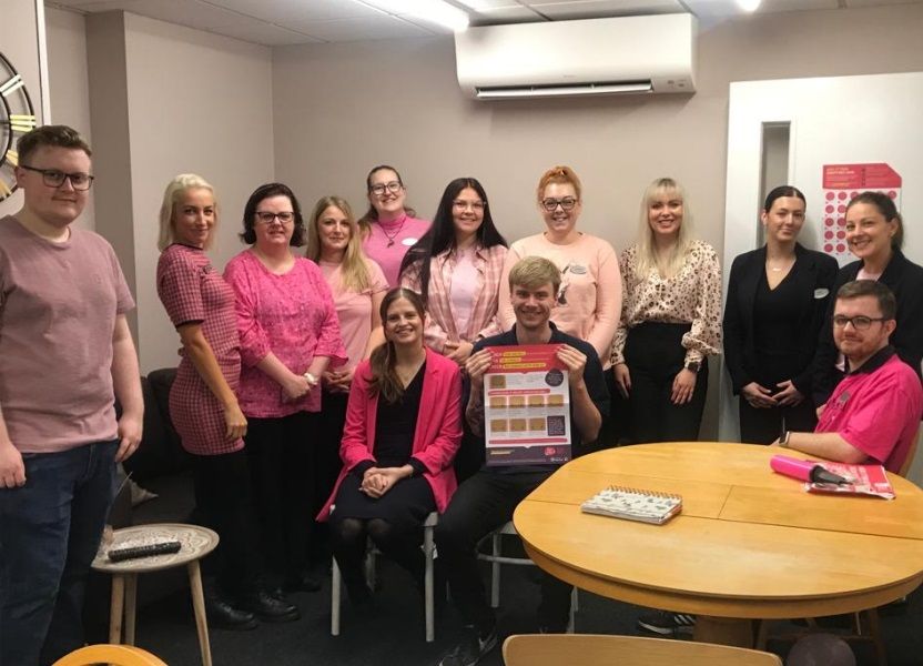 Worcester opticians wear it pink to raise money for breast cancer