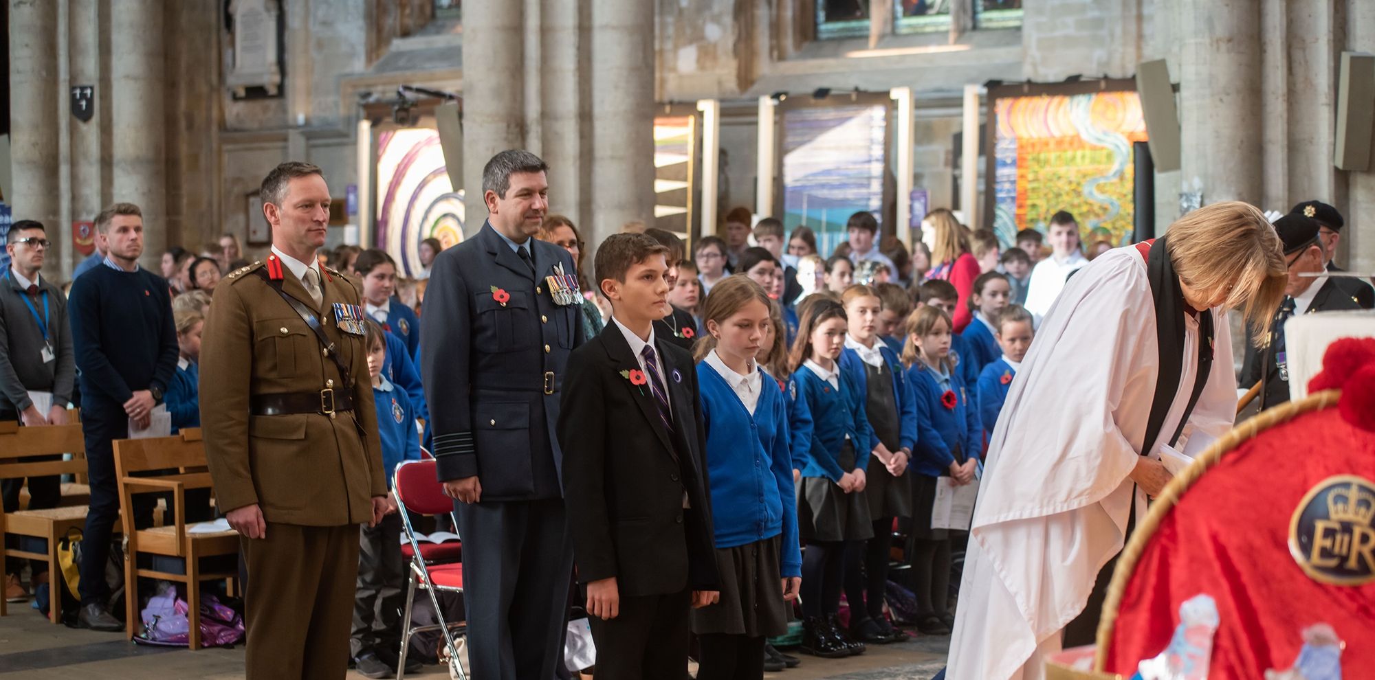 North Yorkshire Armed Forces children commemorate the Queen at 10th anniversary service