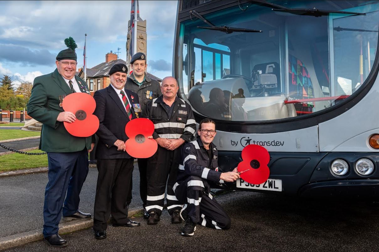 Rochdale Rosso buses to be decorated with poppies to pay tribute to the fallen