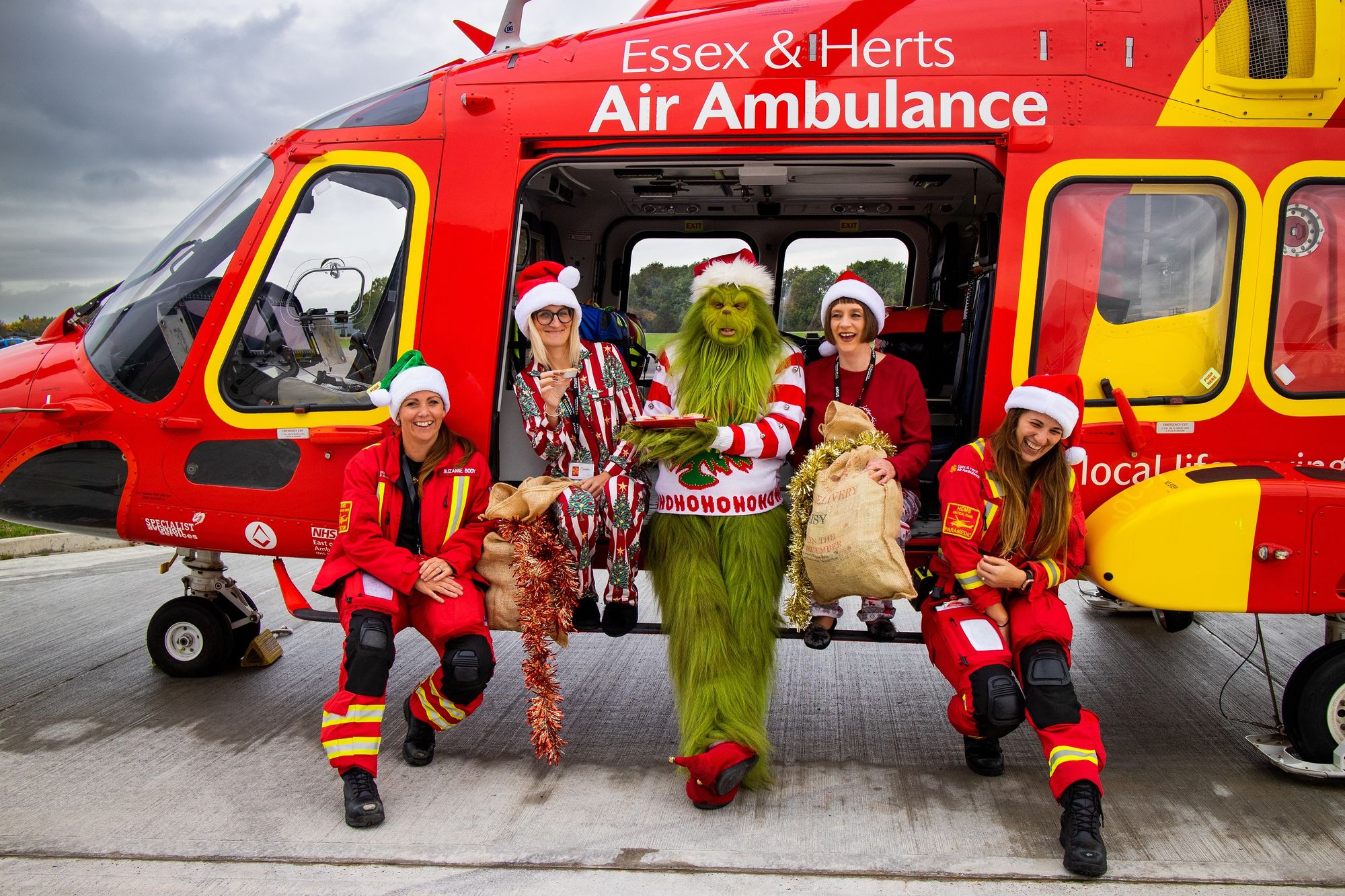 The Grinch helps launch Essex and Herts Air Ambulance festive fundraiser
