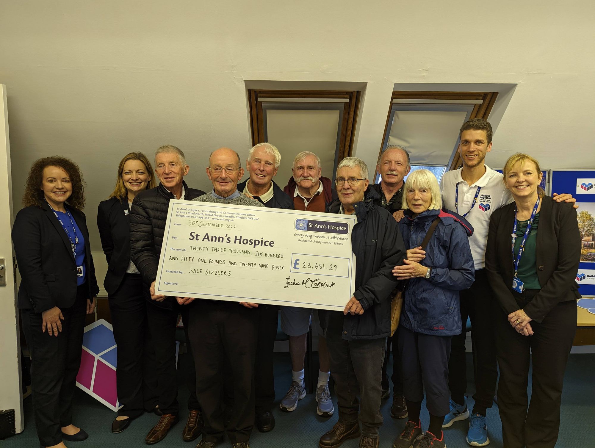 Sale Harriers continue their support for St Ann's