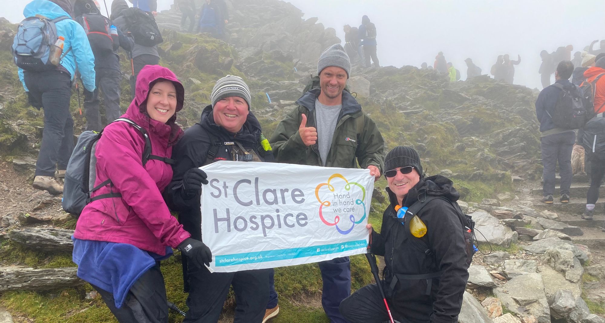 Harlow power workers climb Mount Snowdon to raise £1,200 for St Clare Hospice