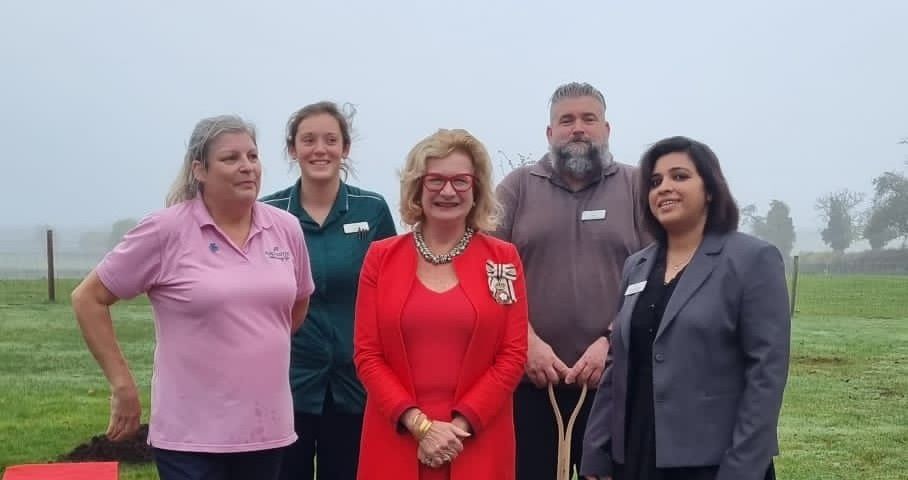 Tixover care home celebrate King Charles' birthday with tree planting and high tea