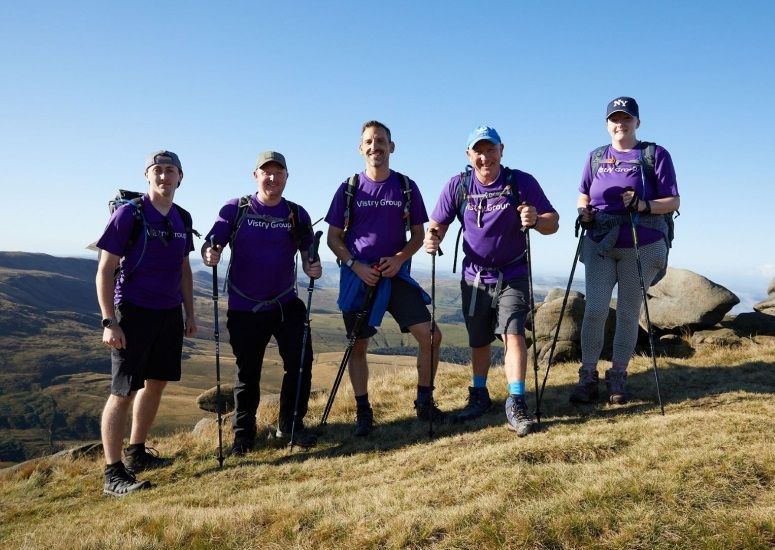 Staff at Caterham housebuilder hike through Peak District to inspire Youth Adventure Trust