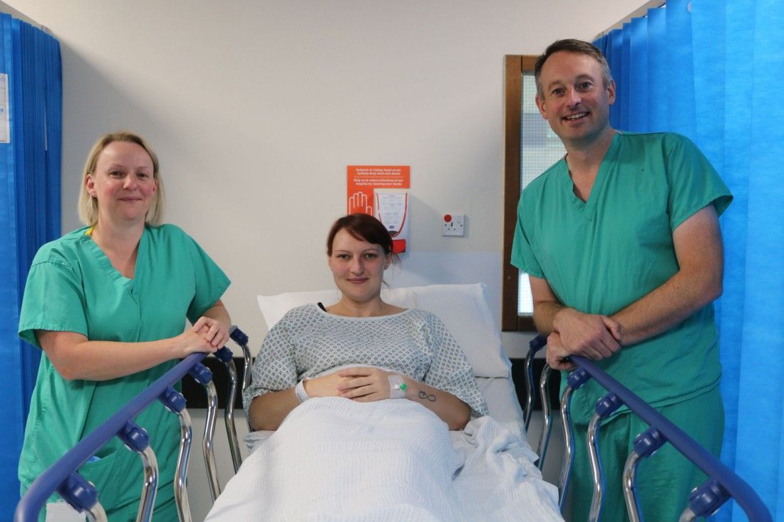 Bagillt mum has first robotic hysterectomy in Wales