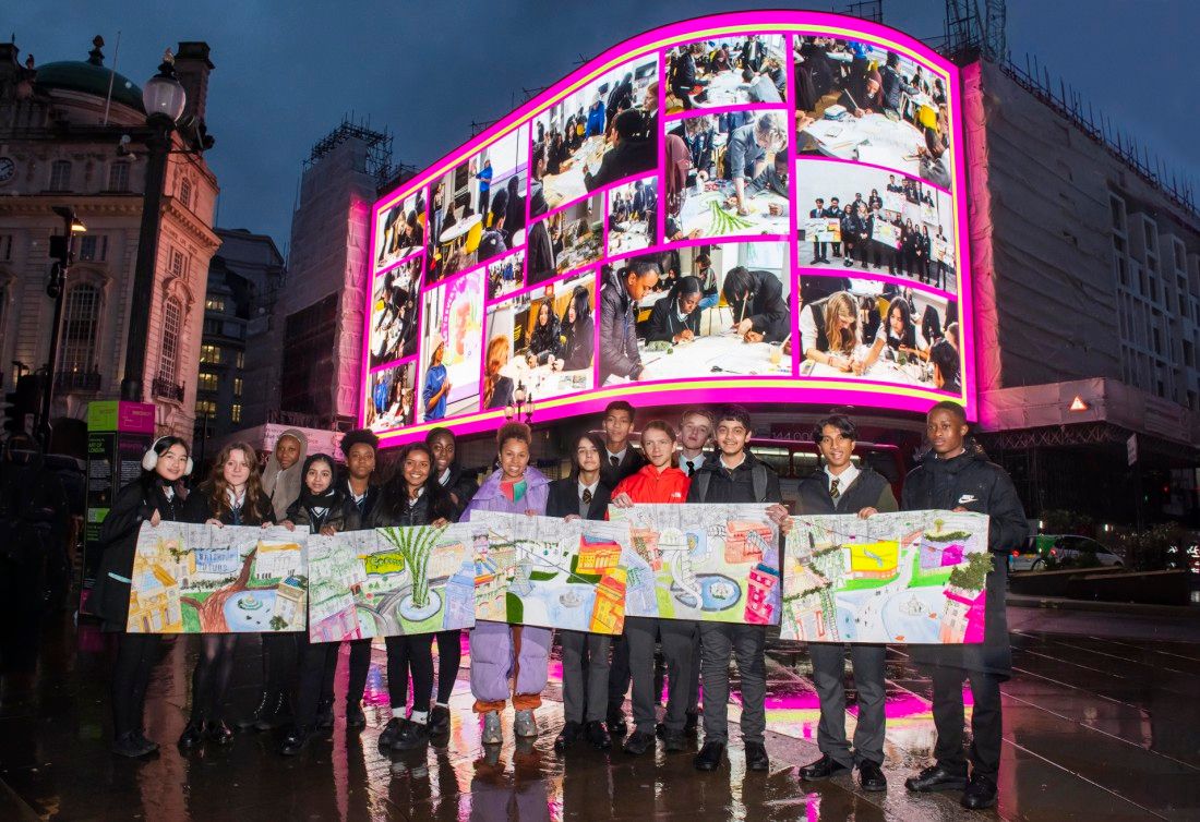 Piccadilly Lights show students’ visions for a greener West End