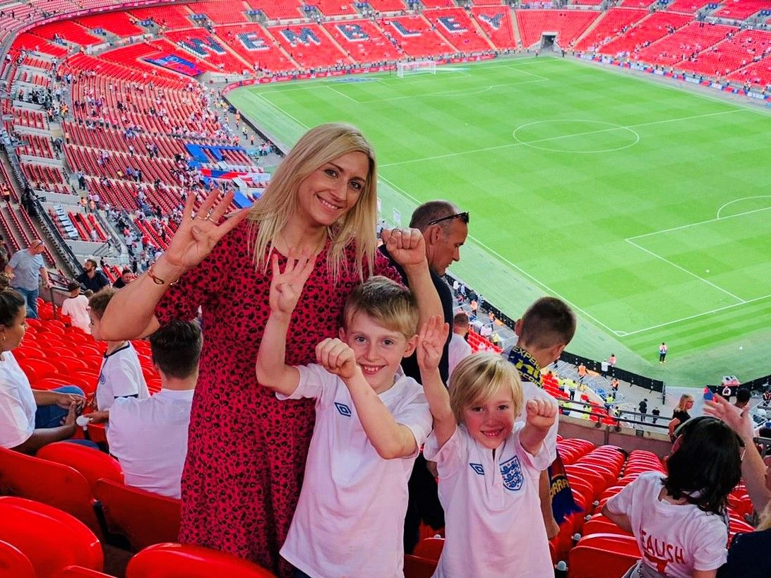 Football-mad brothers take on keepy-uppy challenge in memory of grandad