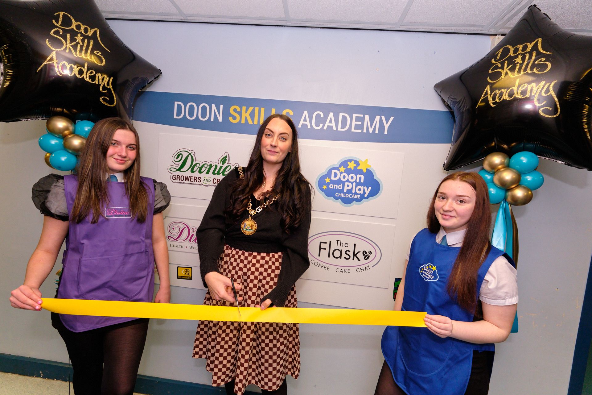 Depute Provost cuts the ribbon during official opening of Skills Academy in  Ayrshire