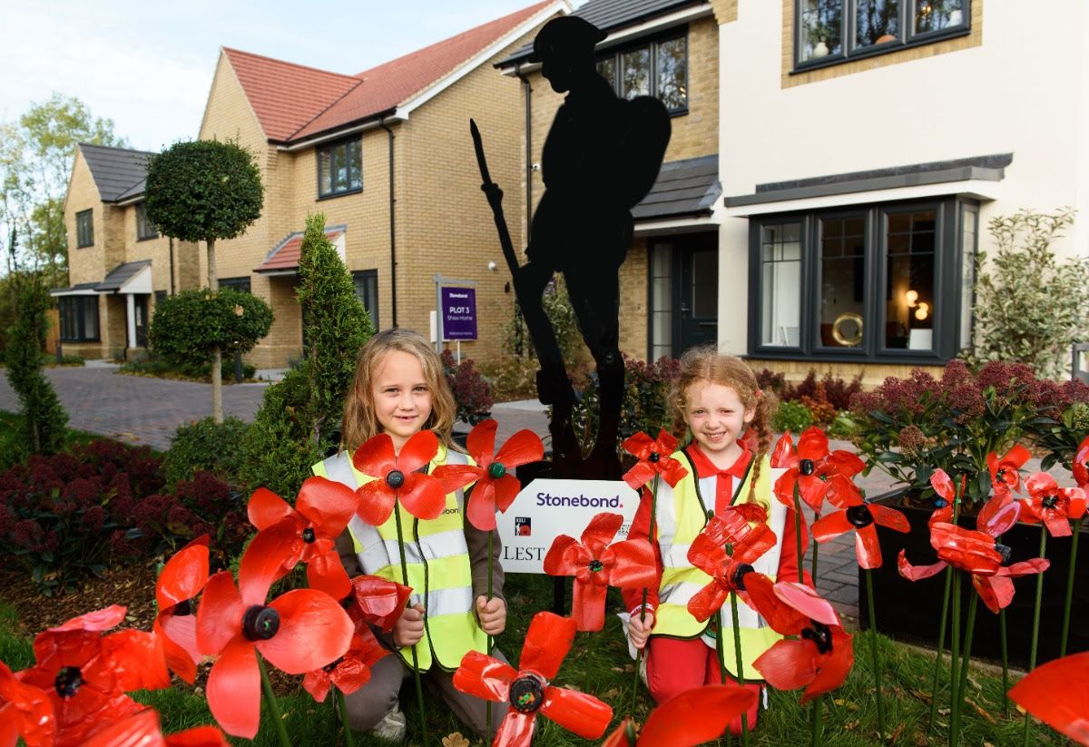 Rainbows group creates Remembrance Day poppy display