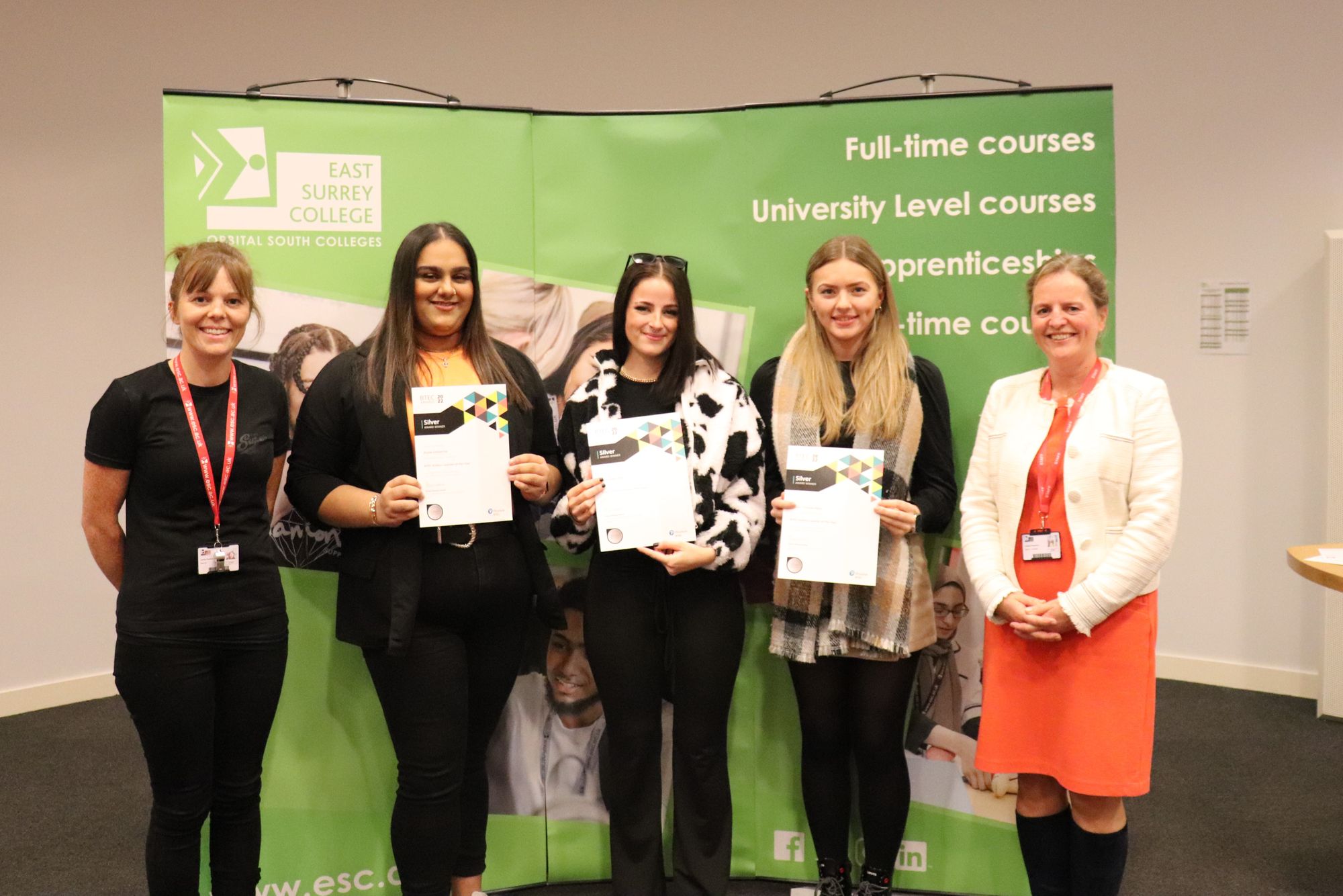 Exceptional East Surrey College students scoop National BTEC Awards