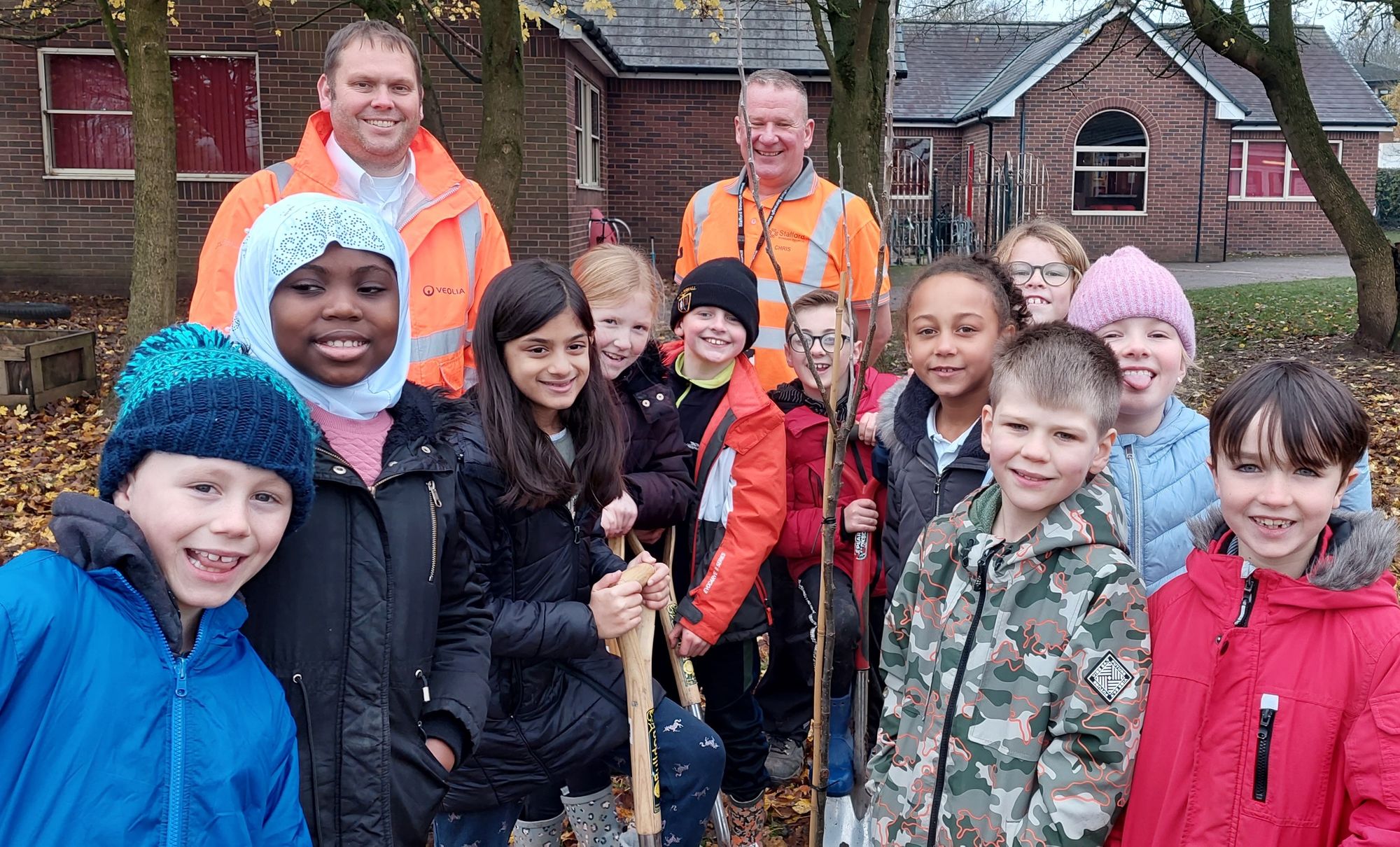 Stafford kids help plant first trees in national orchard scheme
