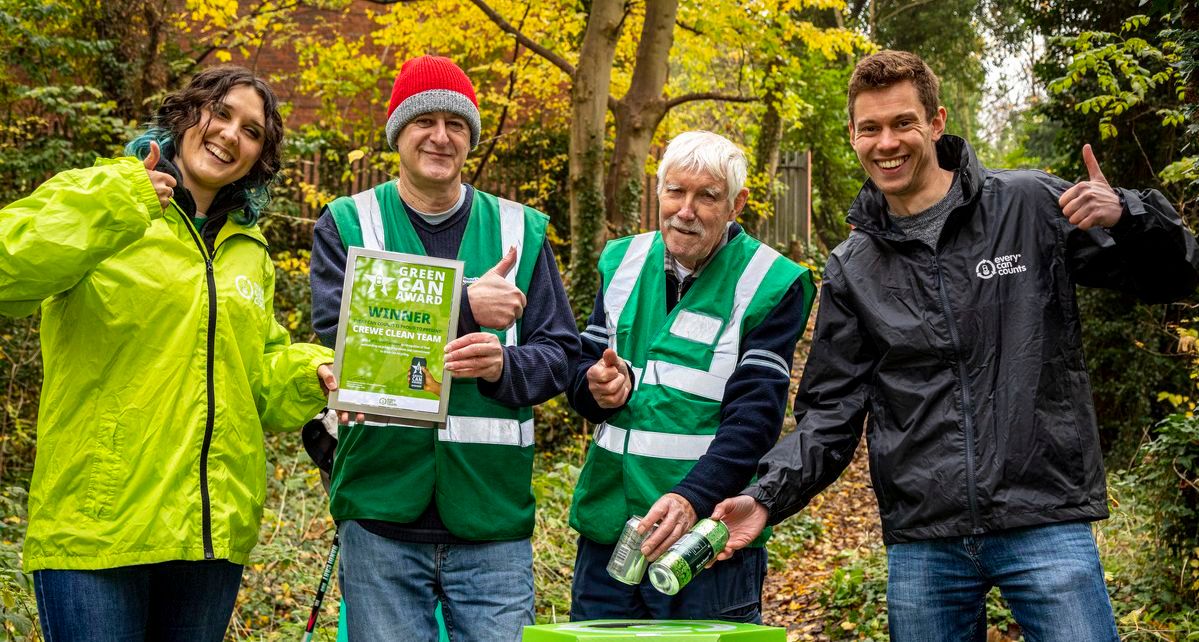 Crewe team lands award after recycling 200,000 drink cans over 10 years