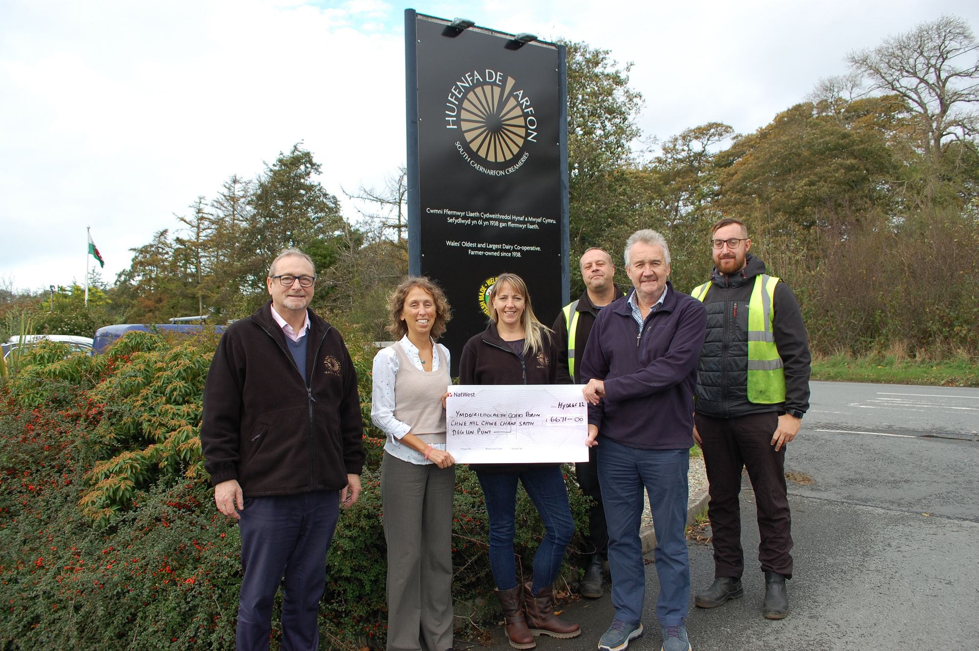 Gwynedd creamery took on Snowdon for two charities