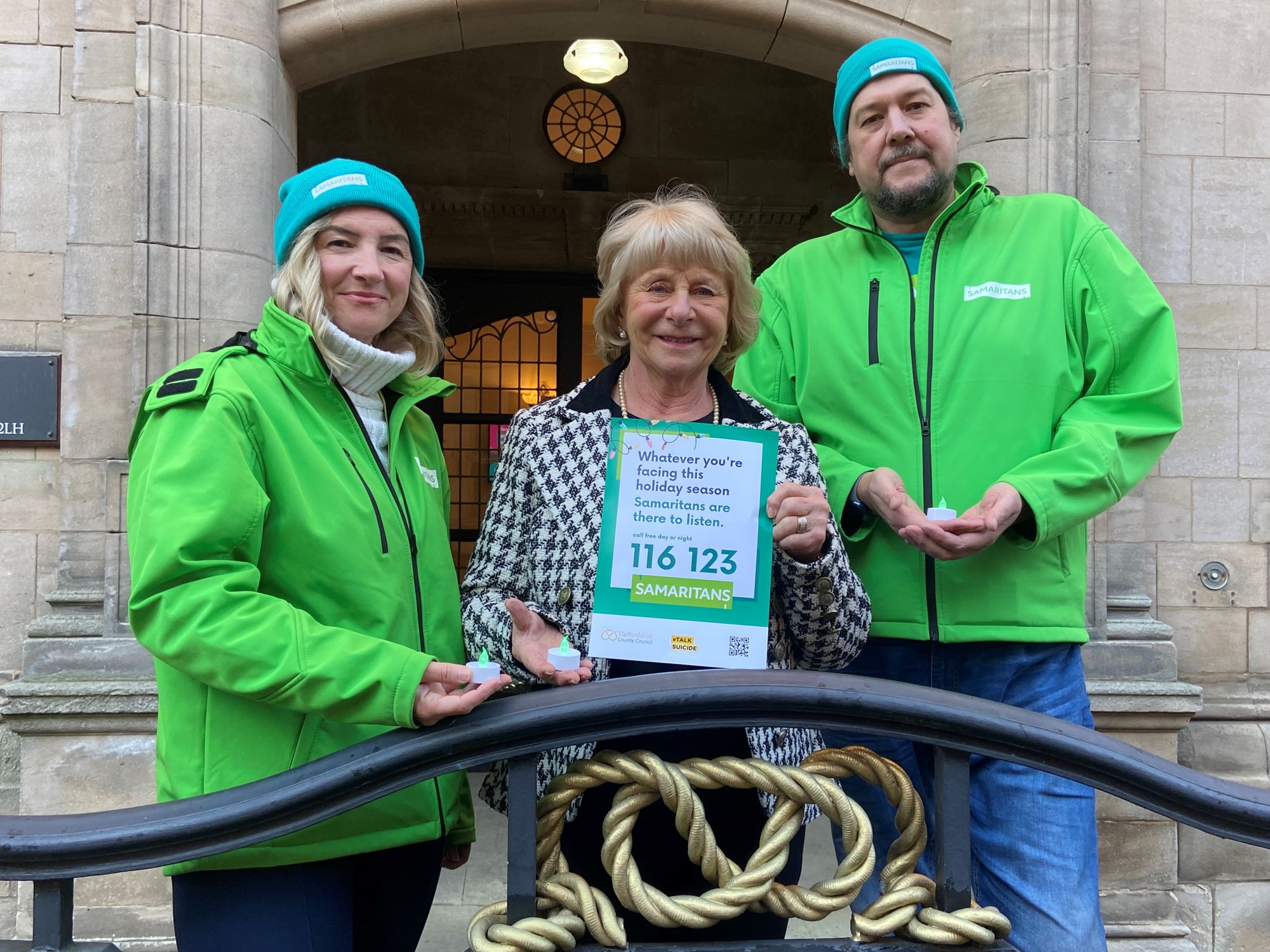 Staffordshire will shine green to remind residents they aren't alone this winter