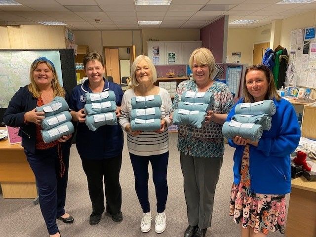 Care provider gifts fleece blankets in North Tyneside and North Northumberland