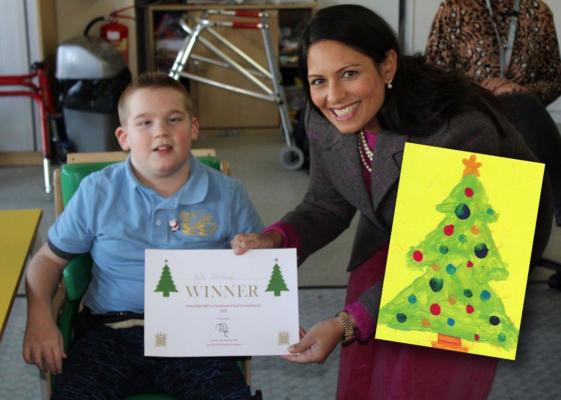 Priti Patel reveals her Christmas card competition winner