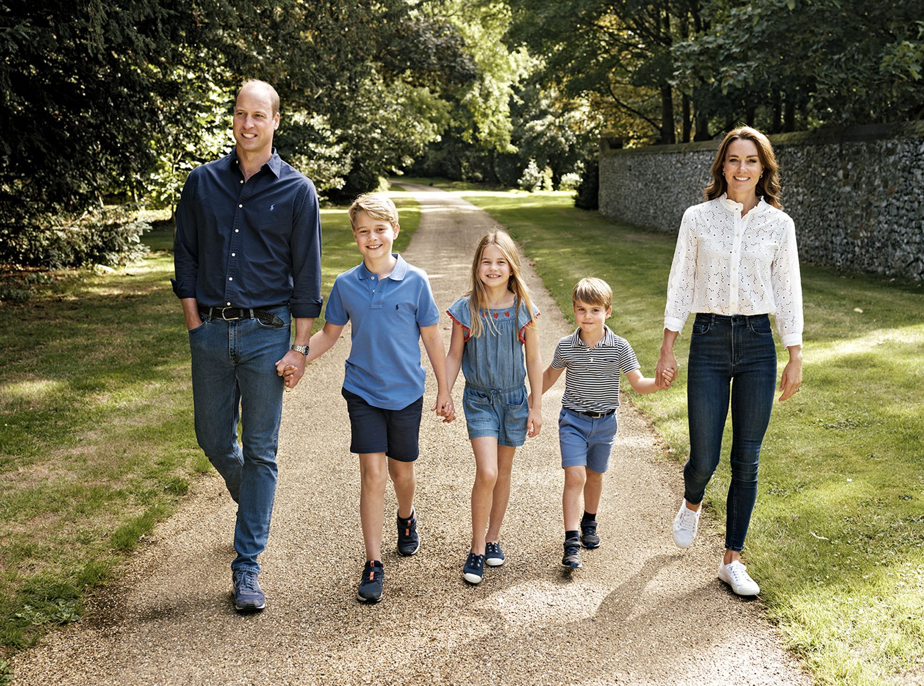 William and Kate are all smiles with family in newly released  Christmas card photo