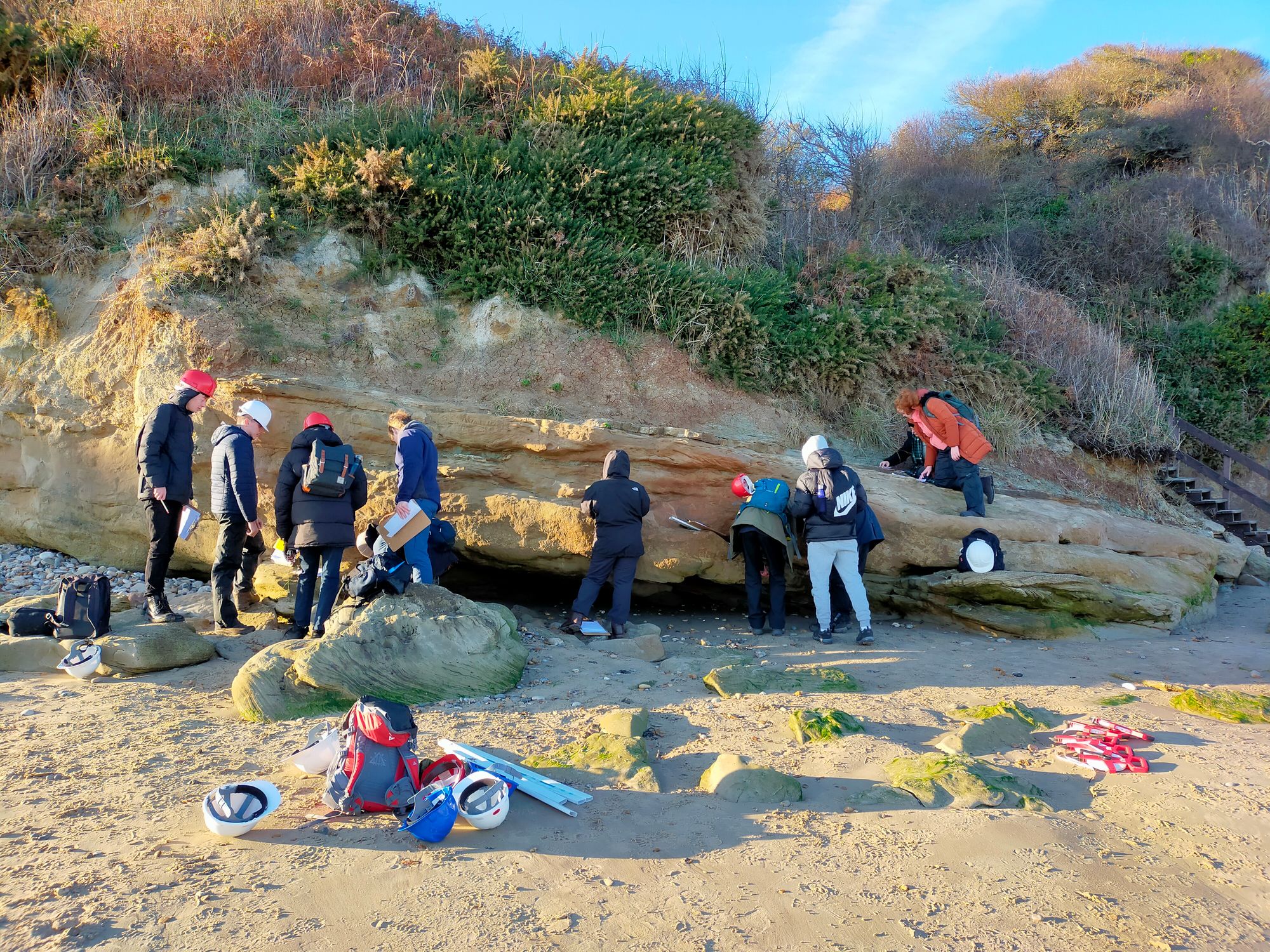 Solihull Earth Science A Level students turn fossil hunters on school trip