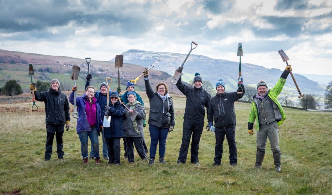 Final push to plant 10,000 'anniversary' trees in Brecon Beacons