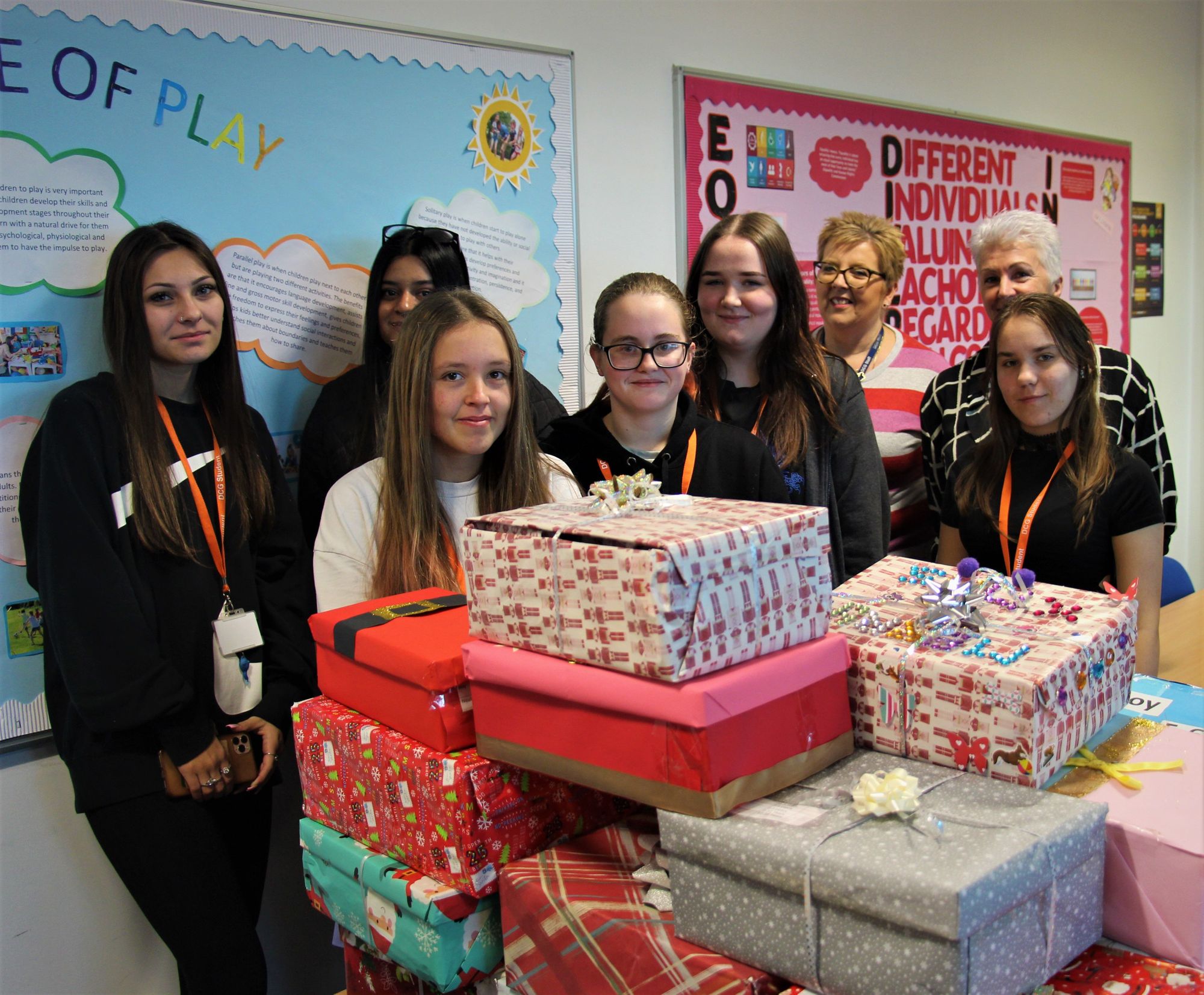 Derby College students make gift boxes for children in social care