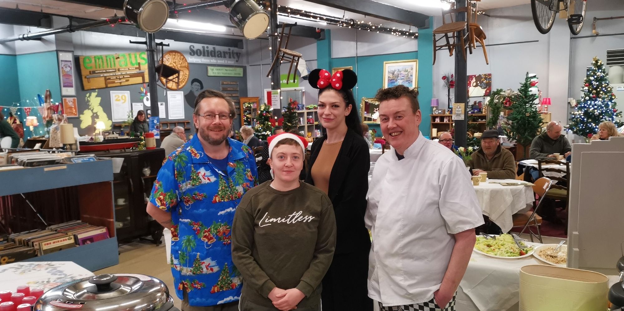 Emmaus Mossley supporters enjoy free festive lunch