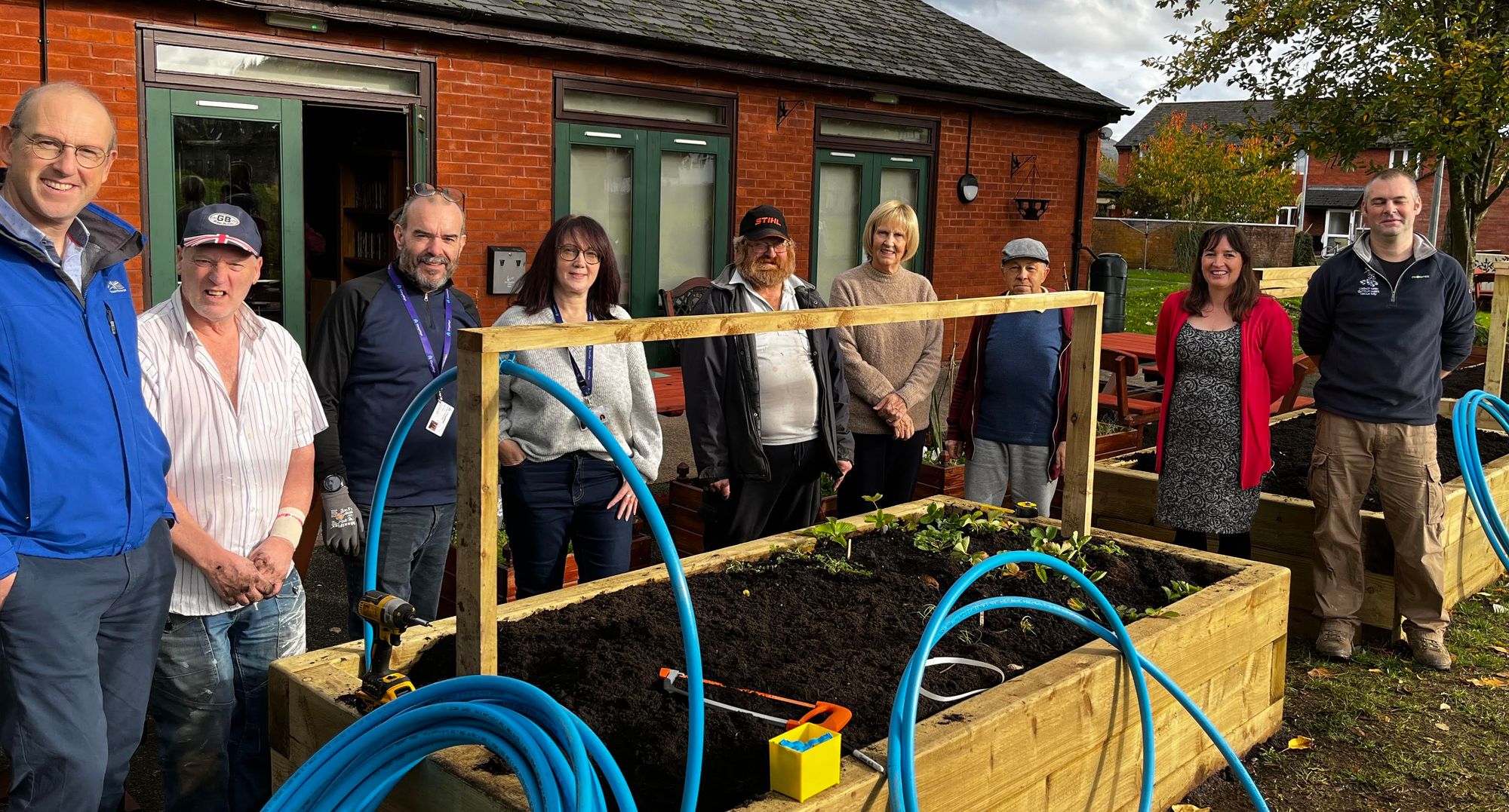 Ruthin garden project 'shaping up nicely' at sheltered flat complex