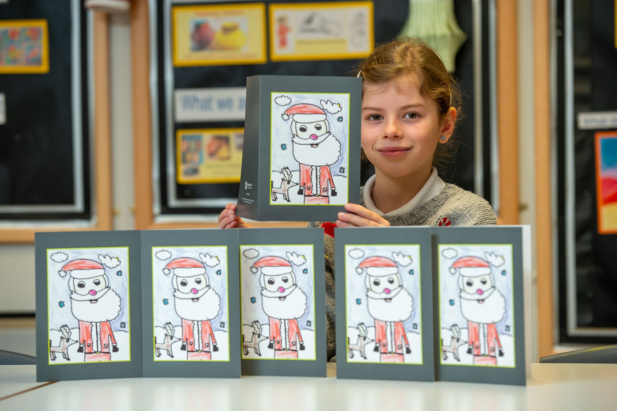Peterborough pupils winning design turned into Christmas card