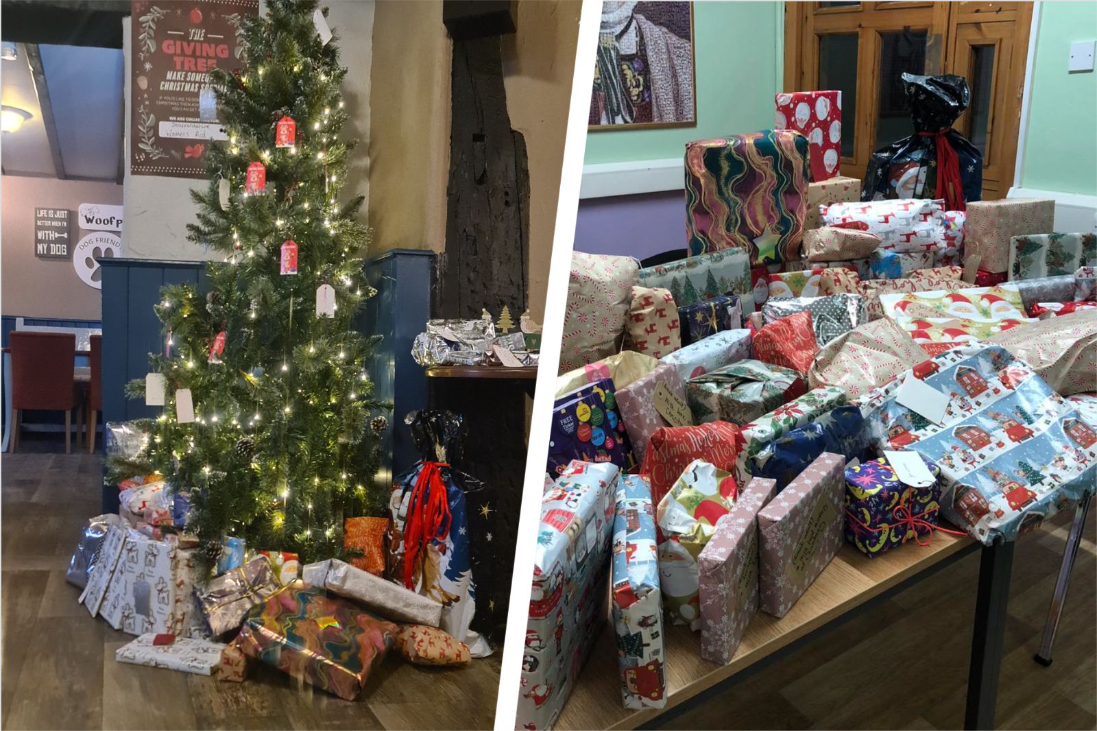 Stafford pub collects and donates gifts to local charity