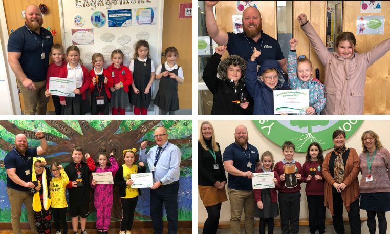 Caerphilly schools secure prizes for battery recycling efforts