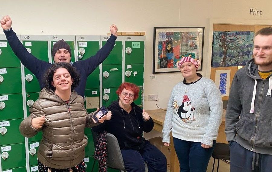 Rowan arts students enjoy Christmas party in Cambridge