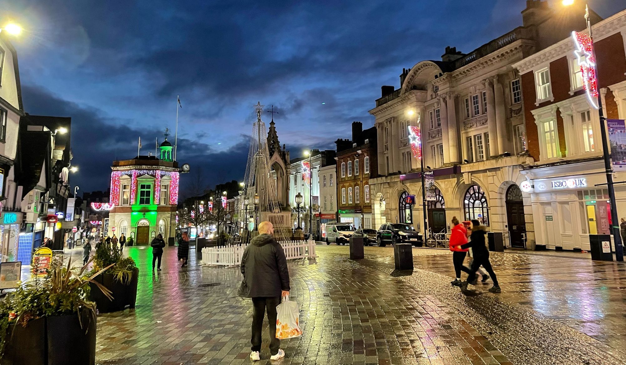 Kent landmarks lit up green for NSPCC winter solstice Christmas walk