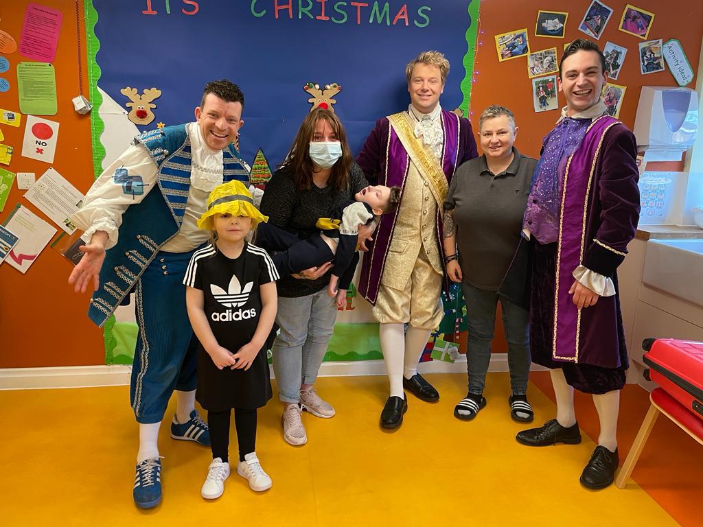 Panto and football stars delight children at Derian House