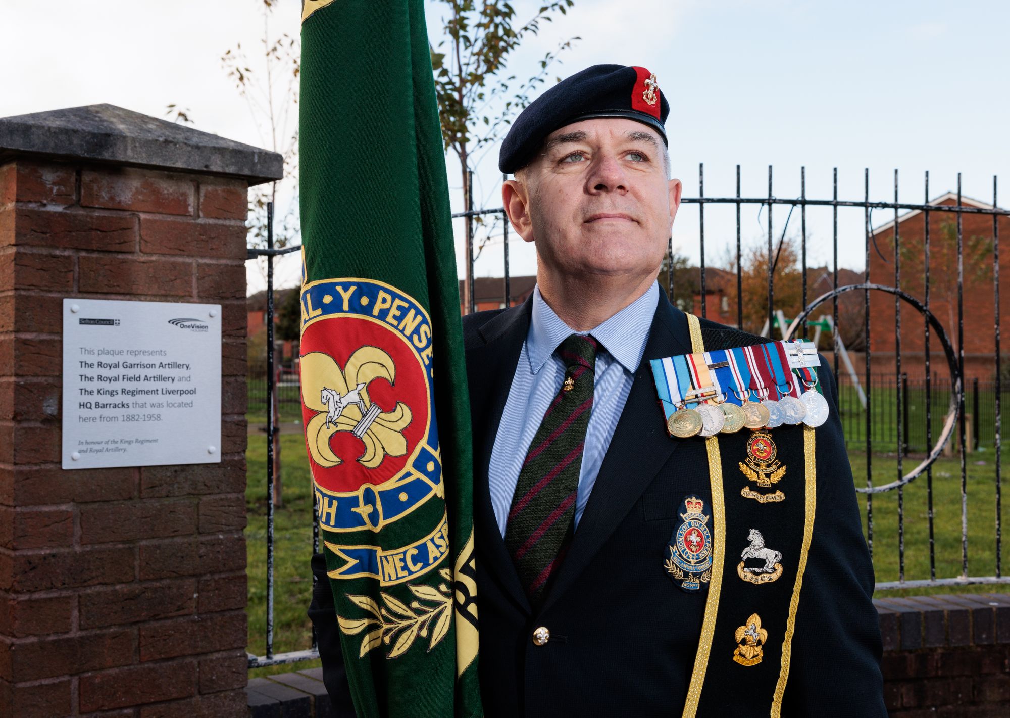 Plaque unveiled in honour of King's Regiment and Royal Artillery