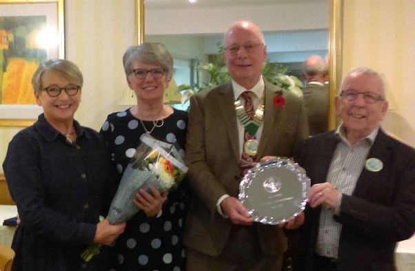 Retiring Llangain Community Council clerk honoured with presentation