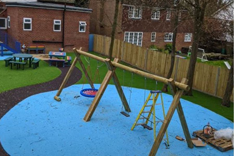 Surrey children enjoy toys, colours and smells of new sensory garden
