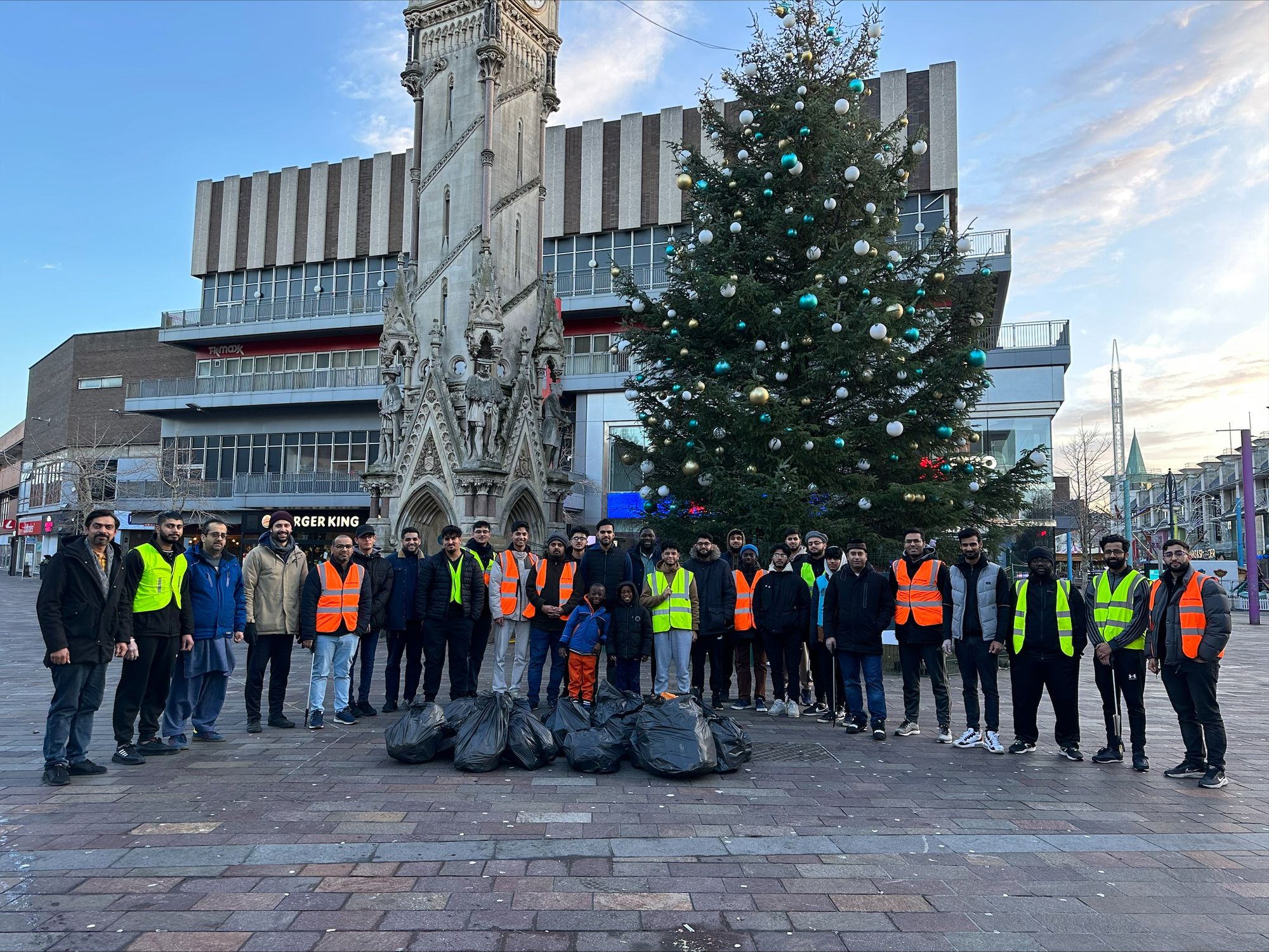 New Year's Day clean up in the city centre