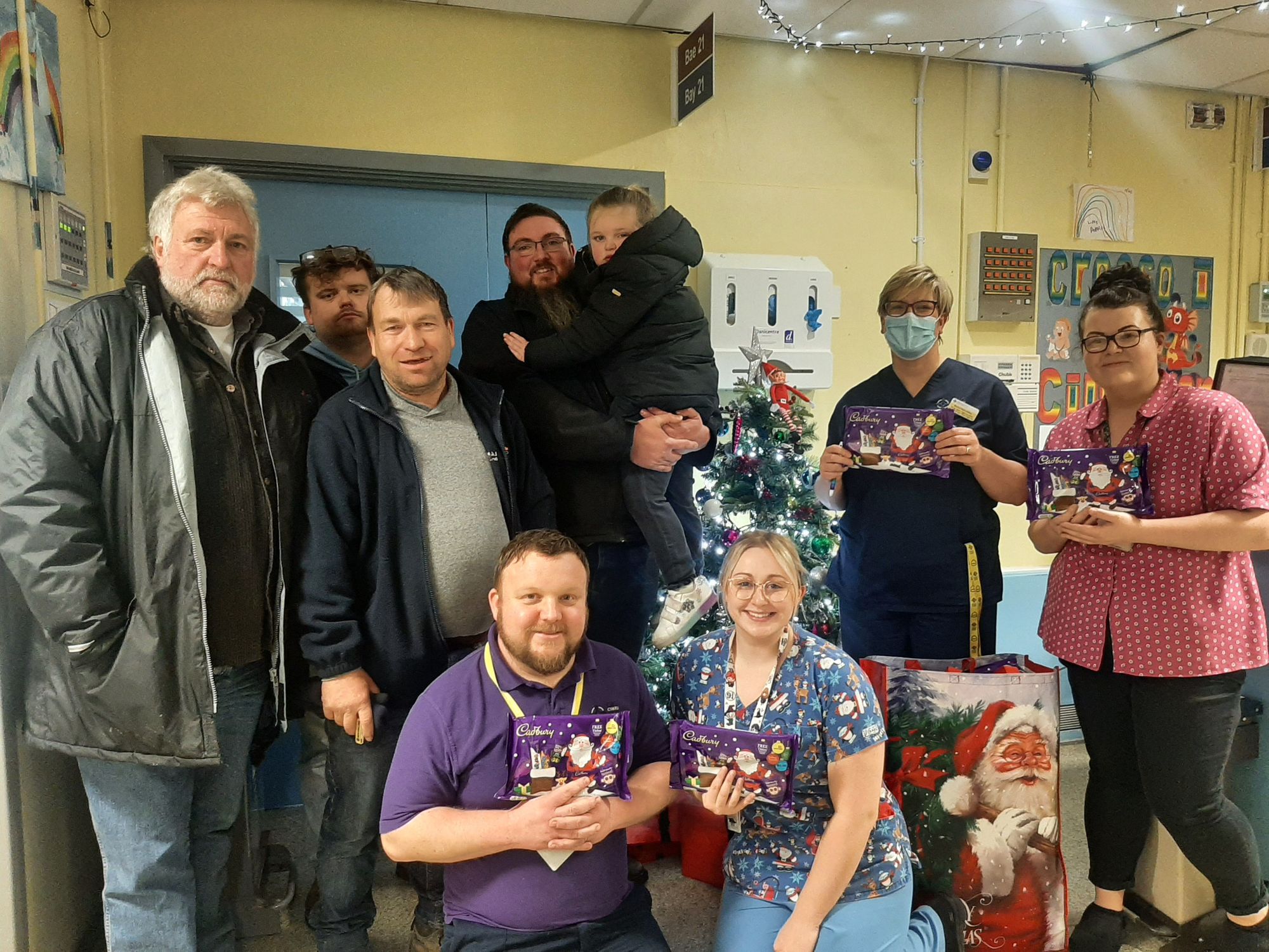 Towy Valley Vintage Club's festive donation to children’s ward at Carmarthen’s Glangwili Hospital