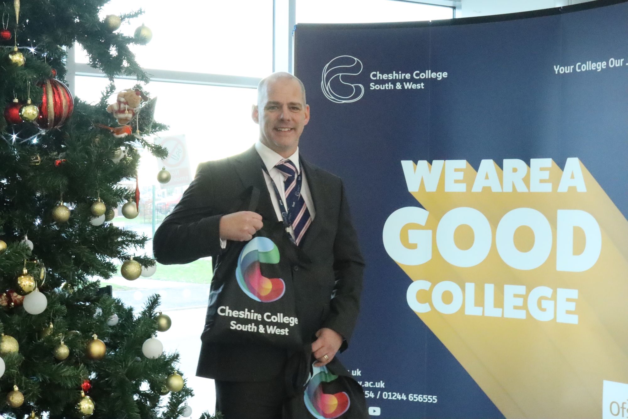 Cheshire College provides students with food hampers for Christmas