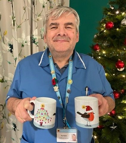 A festive cuppa brightens up Christmas day for patients at East Cheshire Hospice