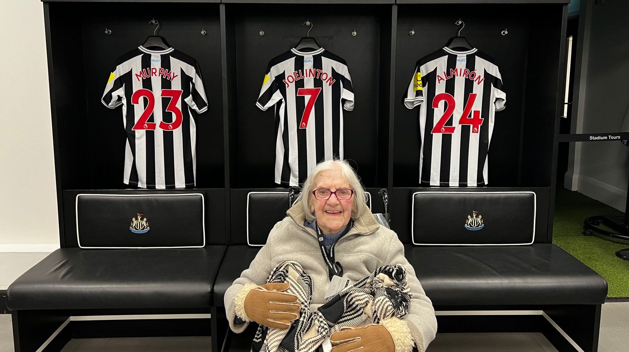 Newcastle United fan visits St James’ Stadium to celebrate 100th birthday