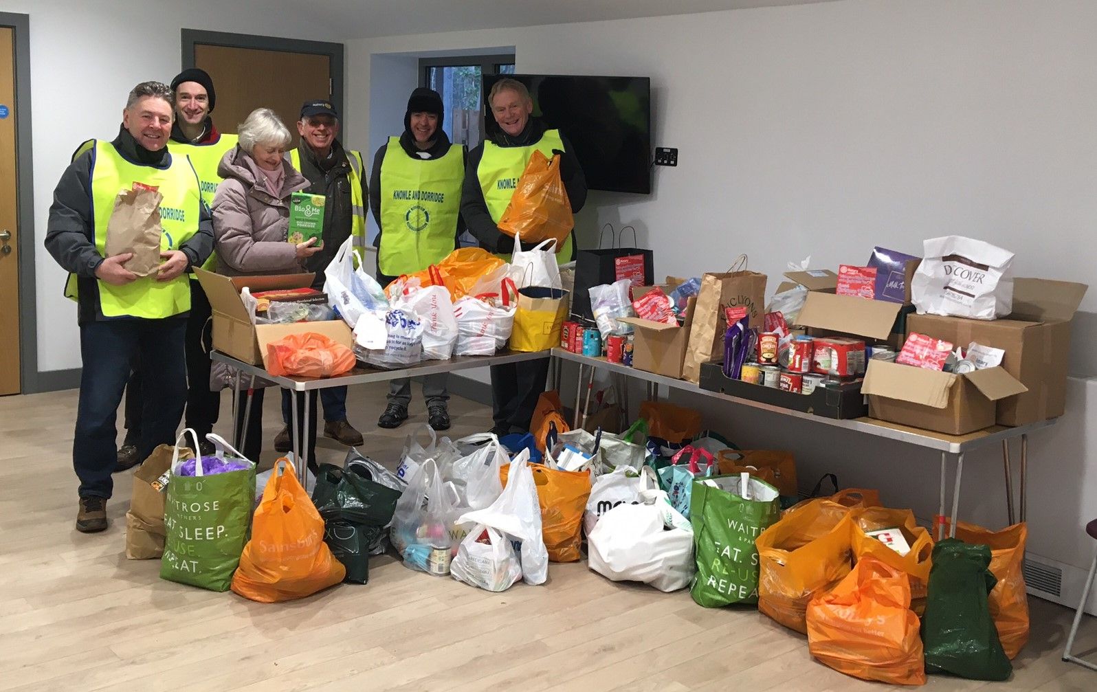 Rotarians work with Aston and Nechells Foodbank as part of the Winter Warmth Campaign